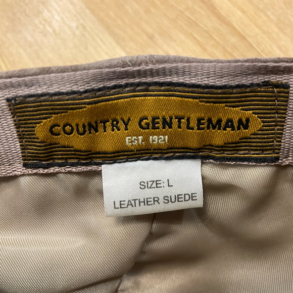 Vintage Country Gentleman Newsboy Hat leather suede Large Snap Front - Picture 4 of 4